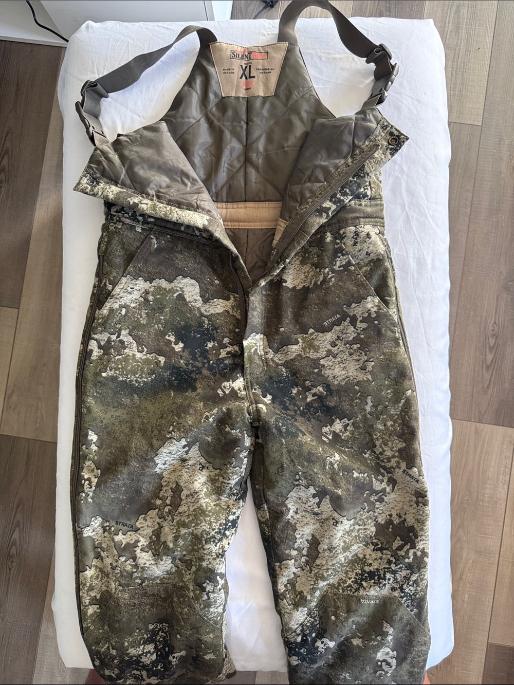 RedHead Youth XL Olive & Brown Camo Insulated Bib Overalls